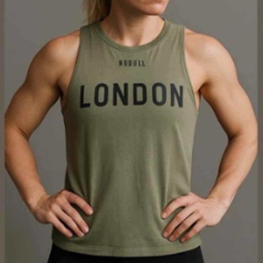 NWT NOBULL London Muscle Tank Army Green Size M